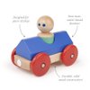 3 Piece Tegu Magnetic Racer Building Block Set, Blue Big Top
