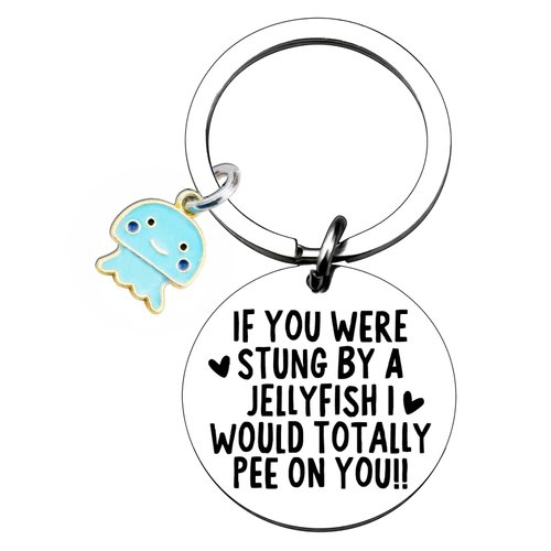 WXCATIM Jellyfish Keychain Friendship Keychain Funny Birthday Gifts For Women Best Friend Friendship Gifts Unique Christmas Gifts for Friends Adult Sisters Female Cute Small Gifts Ideas