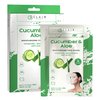 Clear Beauty Cucumber and Aloe Sheet Face Mask - Soothes Irritated Skin, Reduce Wrinkles & Fine Lines & Moisturizing - Cruelty Free Korean Skin Care For All Skin Types