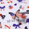 8 Sheets 4th of July Nail Art Stickers 3D Patriotic Nail Decals USA Flag Independence Day Nail Stickers for Nail Art Decorations Self-Adhesive American Flag Nail Art Design Supplies for Women Girls