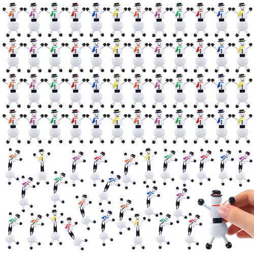 Hanaive 72 Pcs Christmas Sticky Wall Toys Valentine's Day Party Favors Stretchy Elf Climbing Toys Bulk Birthday Party Favors Climbing Sticky Man for Party, Loot or Prize, Stocking Fillers (Snowman)