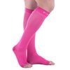 Doc Miller Open Toe Compression Socks, 15-20 mmHg, Toeless Compression Socks Women and Men for Maternity, Shin Splints & Calf Recovery, 1 Pair Pink Knee High Small