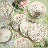 Sunnyray 80 Pcs Wild Floral Party Plates 7 in Wildflower Disposable Dessert Dinner Paper Plates Dinnerware Decor Wedding Plates for Garden Birthday Tea Party Baby Shower Supplies(Retro Style)