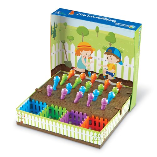 Learning Resources Wriggleworms! Fine Motor Activity Set - 47 Pieces, Ages 3+ Toddler Learning Toys, Develops Toddler's Fine Motor and Color Recognition Skills