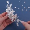 100% Handmade Soft Polymer Clay Flower Wedding Hair Combs Classical Crystal Pearl Wedding Hair Accessories Silver Bridal Hair Comb Jewelry