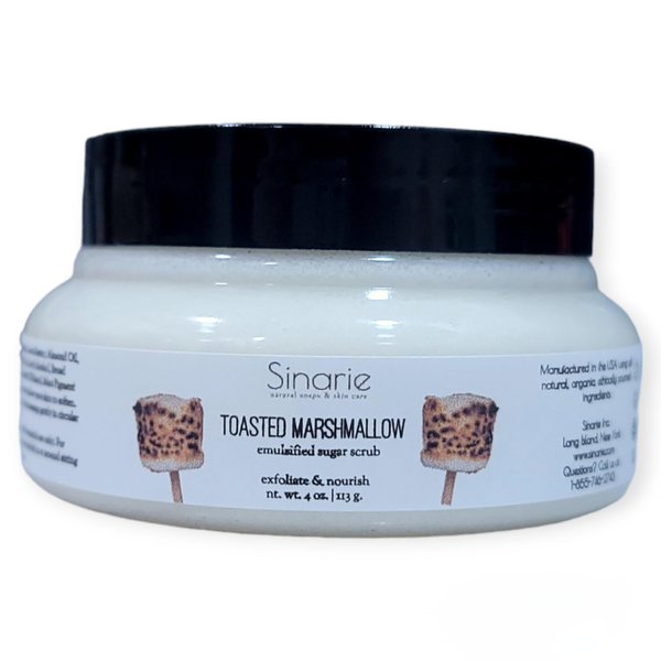 Emulsified Sugar Scrub | Exfoliating Body Scrub (5 oz., Toasted Marshmallow)