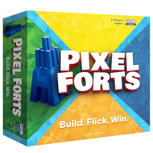 Pixel Forts Board Game by Uzzle Games | Fun Games for Kids (Age 6+), Teens, Family Board Games | Build Your Defense & Protect Your Fort, Interactive Building Game for Home, School, Work & Travel
