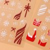 6Sheets Christmas Nail Art Stickers,French Tip Snow Nail Sticker with Christmas Hat Snowflake Gift Bow French Glitter Design 3D Self-Adhesive Nail Decals Xmas Nail Supplies New Year DIY for Women