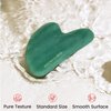 Rena Chris Gua Sha Facial Tools, Natural Jade Stone Guasha, Manual Massage Sticks for Jawline Sculpting and Puffiness Reducing, Scraping Massage Tool, Skin-Care Tool (Green)