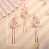 Teyglen Bride Wedding Crystal Hair Pins Vintage Pearl Hair Pins Set Bridal Rhinestone Hair Pieces Hair Accessories Jewelry Set for Women Bride Girls(Rose Gold)