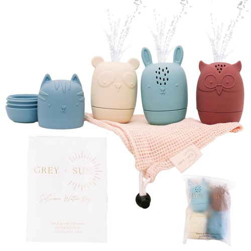 Grey+Sun | Toddler Bath Toys, Toddler Stocking Stuffer, Baby Bath Toys, Baby Pool Toys, Bath Toy Toddlers, Silicone Toy