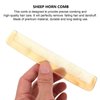 Healifty Buffalo Horn Fine Tooth Comb Handmade Anti Static Natural Sheep Horn Comb Detangling Massage Comb Hair Styling Grooming Comb for Women Men Light Yellow