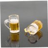 12Pcs Beer Cup, Miniature Cups, Dollhouse Mug Model for Miniature Dollhouse Accessories with Realistic Looking Beer Practical Processed Party Accessories