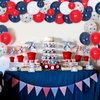 68Pcs Fighter Jet Birthday Decorations for Boys Red Blue Balloons Garland Arch Kit with Aircraft Birthday Party Backdrop Fighter Jet Airplane Theme Party Supplies
