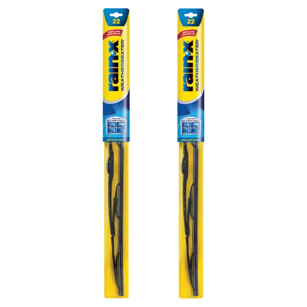 Rain-X 820149 WeatherBeater Wiper Blades, 22" Windshield Wipers (Pack of 2), Automotive Replacement Windshield Wiper Blades That Meet Or Exceed OEM Quality And Durability Standards