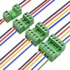 Tnisesm 21Pcs Screw Terminal Block Connector Kit 5.08mm Pitch Pluggable (2Pin 3Pin 4Pin 5Pin) 300V 15A for 28-12AWG Cable