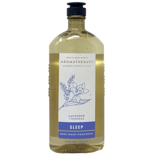 Bath & Body Works Aromatherapy Sleep Lavender Vanilla 3 Piece Set - Body Cream ,Body Wash and Shower Steamers with a Himalayan Salts Springs Sample Soap