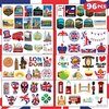 Generic British Temporary Tattoos Birthday Party Supplies Favors Decorations Super Cute 96PCS Fake Tattoos Stickers for Boys Girls School Classroom Rewards Gifts Ideal Halloween