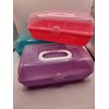 NB Plastic Makeup Case Little Girl Filled with Makeup Eye Shadow Lip Gloss Sparkly Nail Polish Strawberry Beauty Blender Fake Nails Assorted Colors and Items