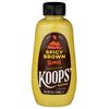 Koops' Spicy Brown Mustard – Spicy Mustard, Gluten-Free, Kosher, Made in USA, From Quality Mustard Seeds, Delicious and Bold Flavor – 12 Oz, Pack of 1
