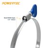 POWERTEC 70247 1-1/2 Inch Stainless Steel Thumb Screw Clamps, Adjustable Key Hose Clamps for Pool Hose for Above Ground Pools and PVC Tubing, Pipe Clamp, Worm Gear Clamp, 5 pack