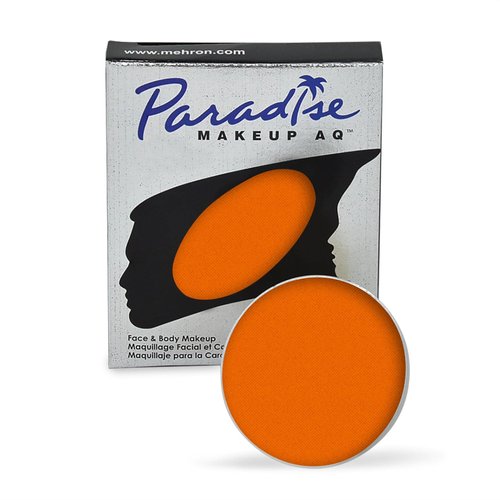 Mehron Makeup Paradise Makeup AQ Refill Size | Stage & Screen, Face & Body Painting, Beauty, Cosplay, and Halloween | Water Activated Face Paint, Body Paint, Cosplay Makeup .25 oz (7 ml) (Orange)