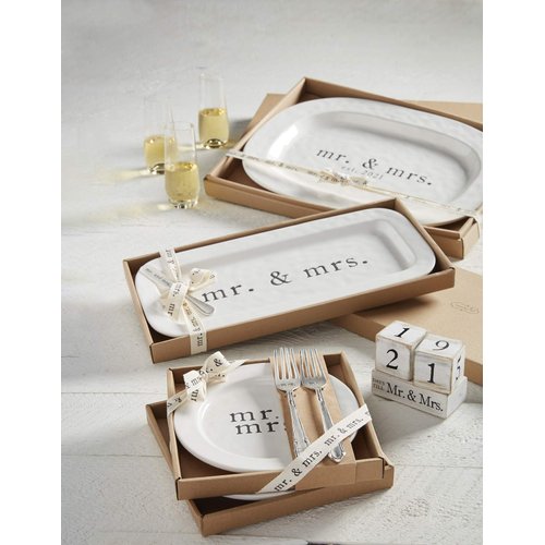 Mud Pie Countdown Mrs. Block Set, 3" x 4", White