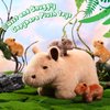 Hollowfly 5 Pcs Capybara Stuffed Animals Capybara Plush Set Gift for Kids Mommy with 4 Cute Babies Inside Soft Stuffed Capybara Plushies for Boys Girls Birthday Party Favors(Light Color)