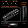 UNA GELLA Full Cover Nail Tips Square Gel Nails 120 PCS No C Curve XXL Extra Long Straight Curved Fake Tapered For Acrylic Salon Home DIY with Box