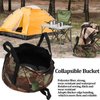Camping Water Storage Container , foldable Bucket with Handle , Portable Folding Bucket Wash Basin for Camp Traveling Hiking Fishing Boating Gardening (Camouflage) , foldable Bucket with Handle ,