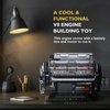 JMBricklayer V8 Engine Building Sets for Adults & Kids, Technic Electric Engine Model Kit with Motor and Battery Box, STEM Scale Model Building Toy Set, Ideal Gift for Boys, Girls and Kids