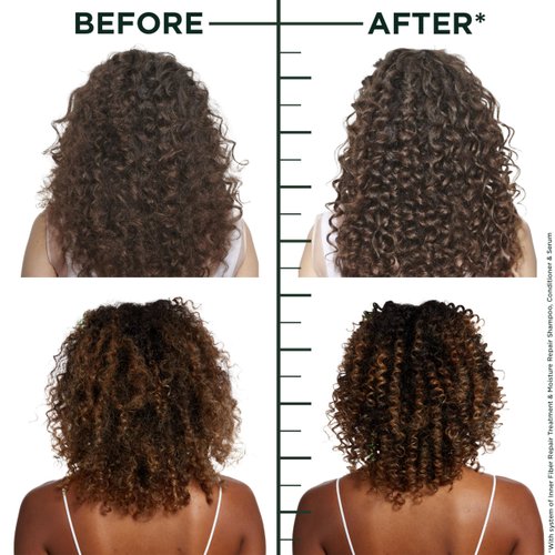 Garnier Fructis Hair Filler Moisture Repair Serum Hair Treatment, Moisturizing Hair Serum for Curly, Wavy Hair with Hyaluronic Acid, 3.75 Fl Oz, 1 Count