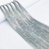 Silver Hair Tinsel 47 Inches 1000 Strands Glitter Tinsel Hair Extensions for Women and Girls, Sparkling Shinny Fairy Hair Accessories for Christmas New Year Halloween Cosplay Party