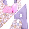 GAGAKU Baby Doll Carrier for Toddler Toy Baby Carrier for Dolls Accessories Doll Carrier for Little Girls – Purple (with Pink Flowers)