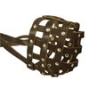 Real Leather Dog Basket Muzzle #114 Brown (Circumference 17.3", Snout Length 4.3") Mastiff, Great Dane