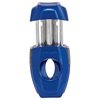 Xikar VX2 V-Cut Cigar Cutter, Up to 70 Ring Gauge, Built-in 64RG Bowl, Stainless Steel Blades, Attractive Gift Box, Ergonomic Design, Secure-Lock, Spring-Loaded, Blue