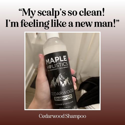 Cleansing Shampoo for Dry Scalp Care - Cedarwood and Rosemary Shampoo for Men and Flaky Scalp Moisturizer with Tea Tree Oil for Oily Scalp - Deep Clarifying Shampoo for Build Up with Rosemary Oil