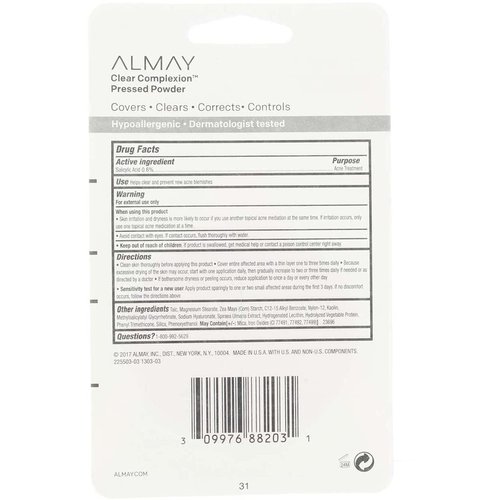 Almay Clear Complexion Pressed Powder, Medium [300] 0.35 oz