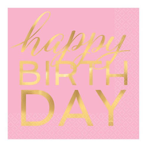 Amscan Luncheon Napkins Party Supplies, One Size, Pink
