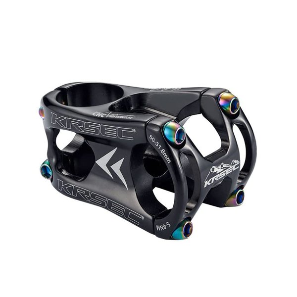 KRSEC 31.8 Stem 50mm Bike Stem Mountain Bike Stems Short Handlebar MTB Stem Aluminum Alloy for Most Bicycle,Road Bike,BMX,DH,FR,Fixie Gear Cycling Accessories