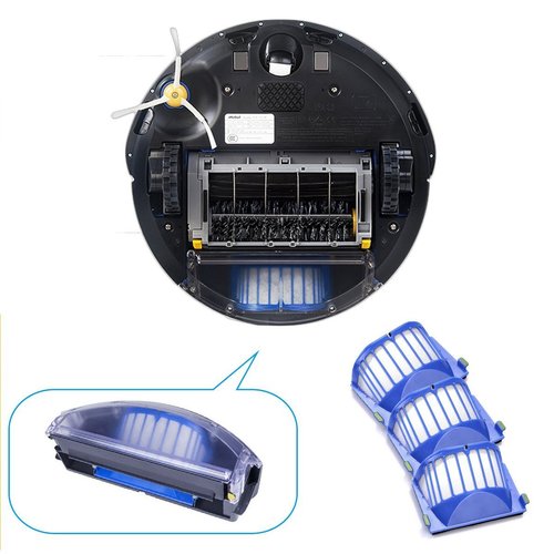 BAODELI Replacement Parts Kit Bristle Brush & Flexible Beater Brush & Aero Vac Filter & Armed-3 Side Brush for iRobot Roomba 600 Series 595 610 614 620 630 650 660 671 680 690 Vacuum