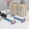 WEISHI Safety Razor Butterfly Open Double Edge Elegant Rainbow Color
