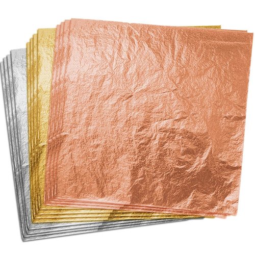 Paxcoo 300 Gold Leaf Sheets for Resin, Gold Foil Flakes Metallic Leaf for Resin Jewelry Making, N...