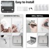 PLUSSEN Paper Towel Dispenser Wall Mount Commercial with Lock 1 Pack,Universal Multifold Tri Fold Paper Hand Towel Holder,Compact Toilet Tissue Dispensers for Bathroom Kitchen Office (Silver)