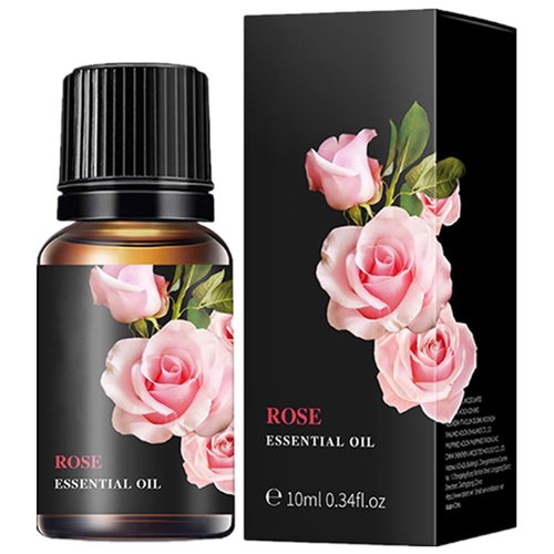 2 Pack Lavender Rose Essential Oil Set Pure Organic Lavender Aromatherapy Oil Rose Fragance Oil for Diffuser, Massage, Aromatherapy, Bath, Skin Care, Soap/Candles Making