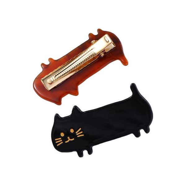 1Pc Black Romantic Cute Cartoon Cat Barrettes Hair Clip, Sweet Women Hair Clips Classic Animal Barrettes Hairpins Clips and Barrettes Hair Clips Hair Accessories