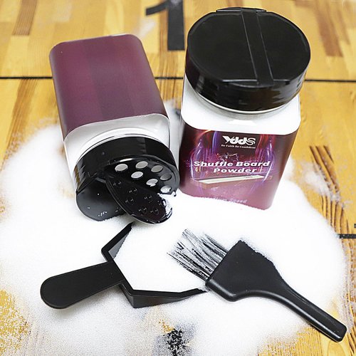 YDDS Shuffleboard Sand - Shuffleboard Wax with Mini Dustpan and Mini Brush Set for Shuffleboard Table, 2 Cans 16oz