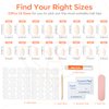 modelones Short Press on Nails, 32Pcs 16 Sizes Oval Fake Nails Kit Press Ons with Nail Glue, Adhesive Tabs, Nail File, Prep Pad, Manicure Stick, Milky White
