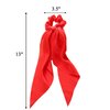 Anikoocory Red Bow Hair Scarf Scrunchies Hair Ties Soft Satin Ponytail Holder for Girls and Women, 2pcs
