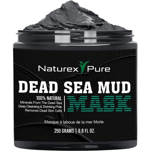 Naturex Pure Dead Sea Mud Mask – Luxurious Mud Masks for Women and Men – Advanced All-Natural Dead Sea Mud Mask for Blackheads, Whiteheads, Hyperpigmentation, Acne – 8.8fl oz